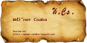 Wéner Csaba névjegykártya