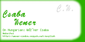csaba wener business card